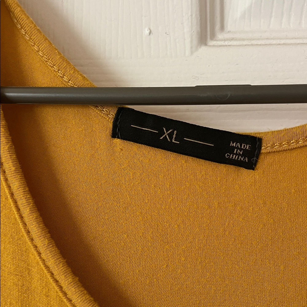 Chic Mustard High-Low Dress - Picture 2 of 4